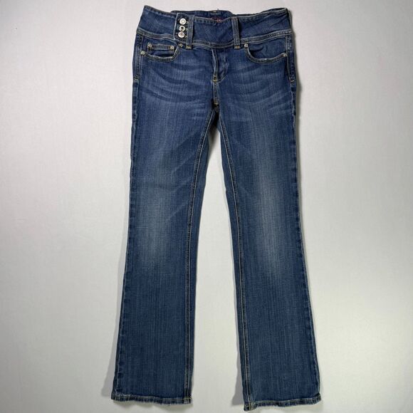 Vigoss Florence Bootcut Jeans, Size 7m, Medium Wash, Distressed, Buttons 2/$50 - Picture 2 of 16